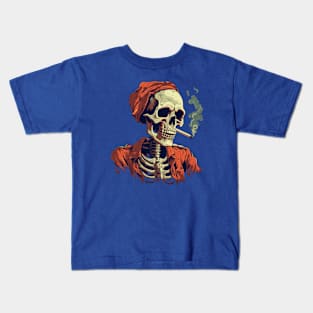 Smoking skull Kids T-Shirt